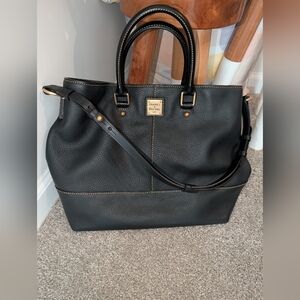 Dooney & Bourke Black Pebbled Leather Satchel
